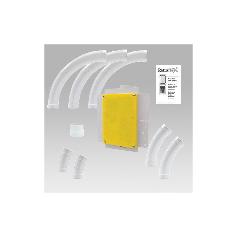 Kit installation prise Rétraflex | Réseau PVC centrale Drainvac Hazz