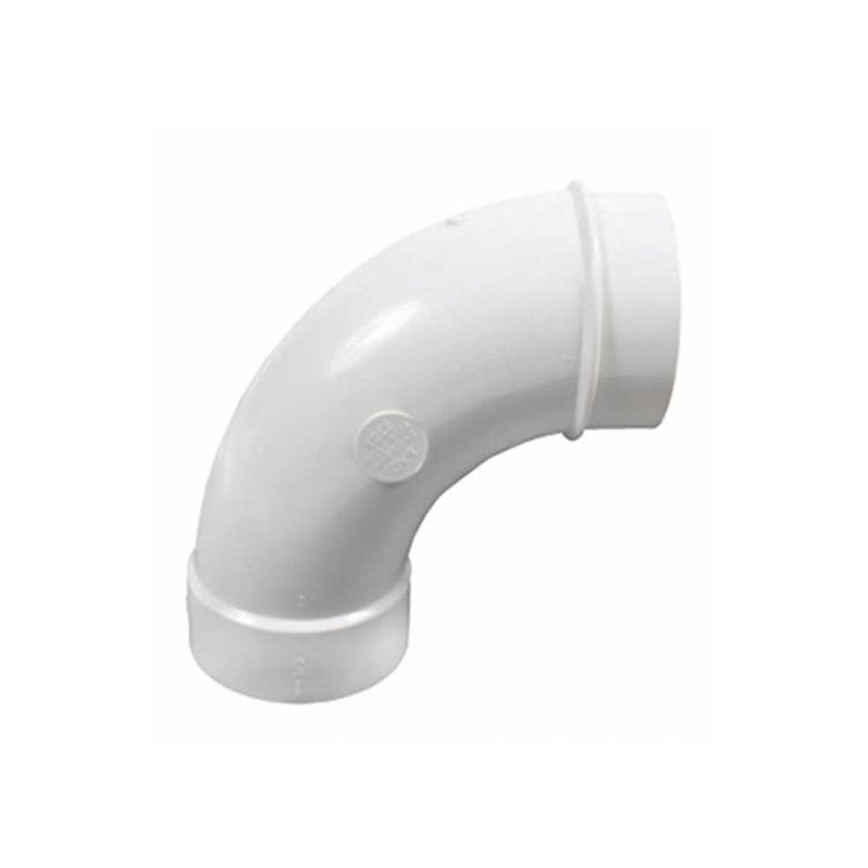 Coude 90° long M/F | Réseau PVC centrale d’aspiration Drainvac Hazz
