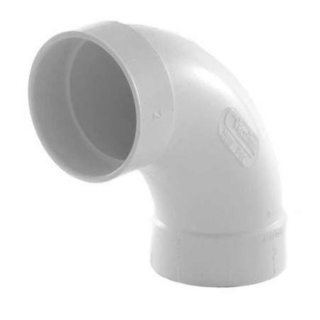 Coude 90° long F/F | Réseau PVC centrale d’aspiration Drainvac Hazz