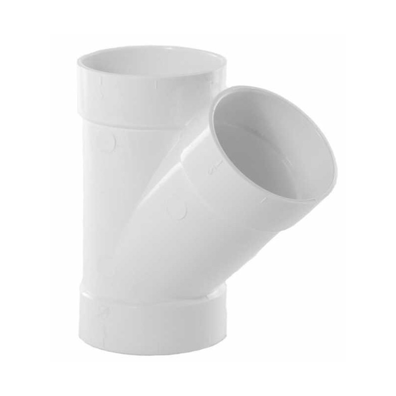 T 45° | Réseau PVC centrale d’aspiration Drainvac Hazz
