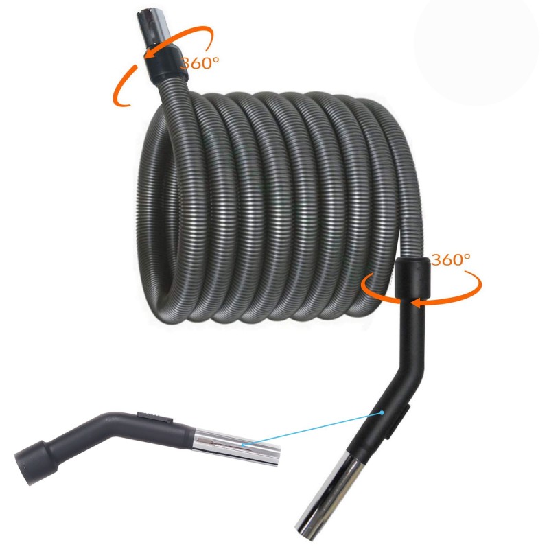 Flexible 12,5 m tournant | Accessoires centrale d’aspiration Drainvac Haaz