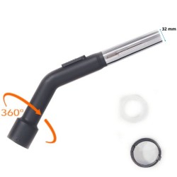 Poignée plastique avec bout métal 32mm pour flexible 32mm